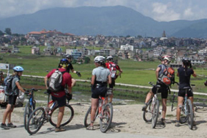 Biking around Kathmandu 